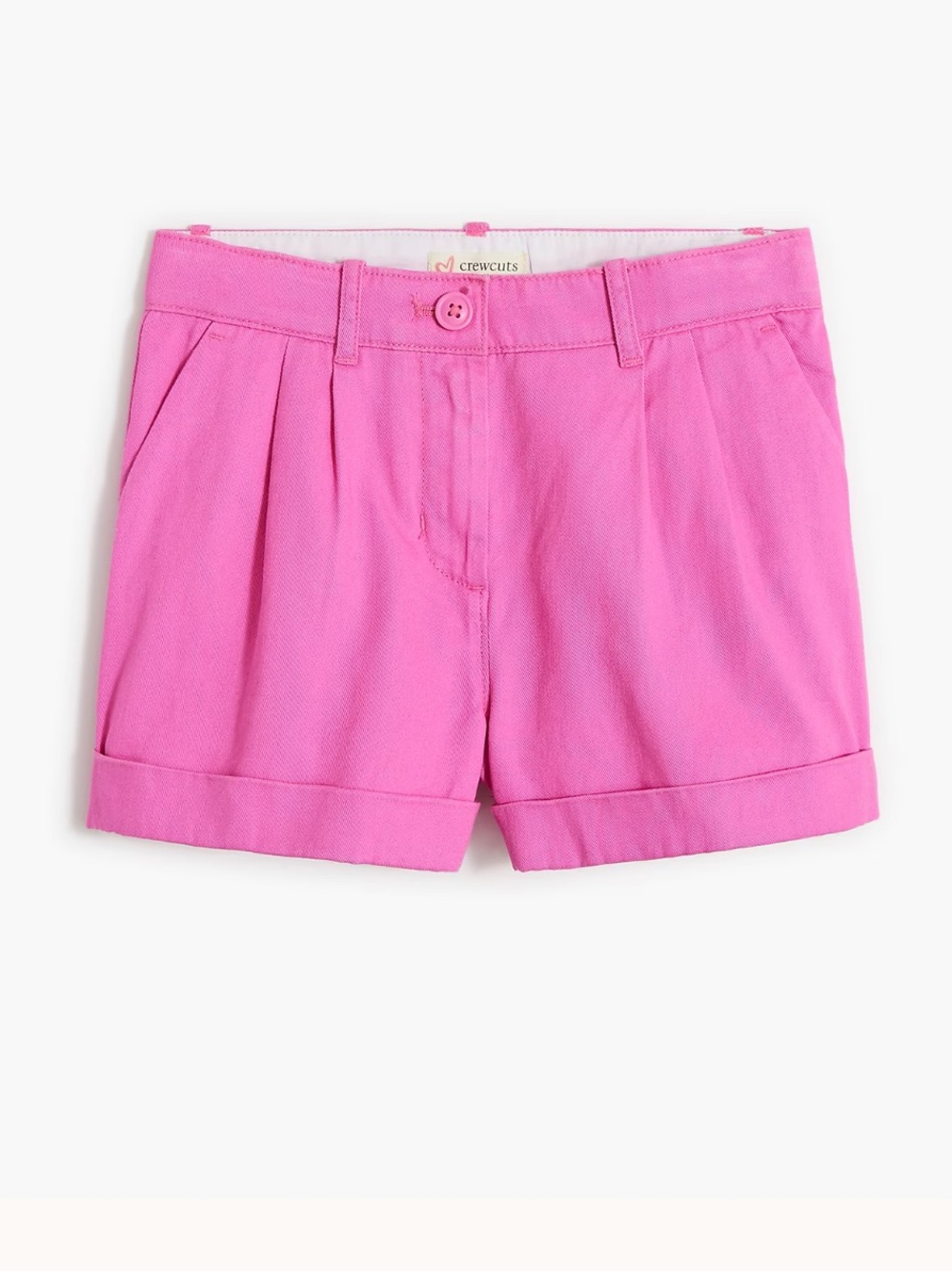 J Crew Crewcuts Girls’ Pleated Short in Vivid Fuchsia Pink Sz 10 100% Cotton
